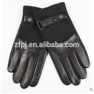 Herren Winter personalisierte Lammfell Radfahren Leder Handschuhe